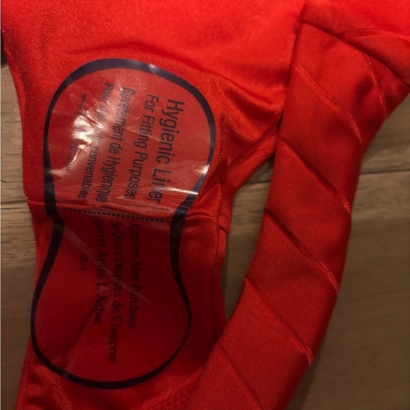 Beach Bunny Gloria Full Bottom Red Shiny Wide Rib NWT - Picture 5 of 5